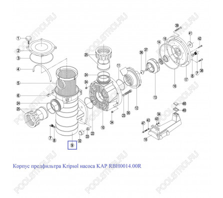 Корпус предфильтра насоса Kripsol AP RBH0014.00R